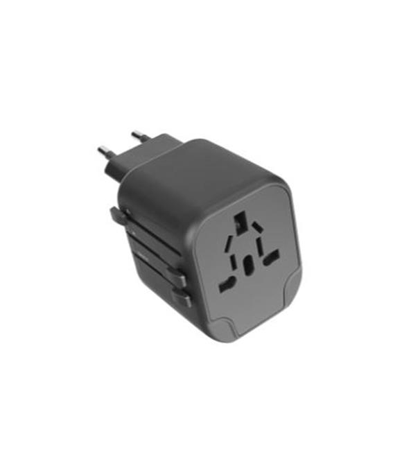 S-link SW-KC028 2-USB 2.4A Yedek Akım Sigortalı 100-240V Universal Çevirici Priz Adaptör