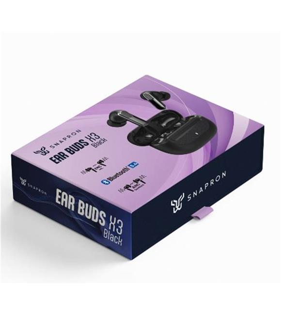 Snapron SNK-9000 Siyah ANC & ENC Kablosuz Bluetooth 5.4 Kulaki İçi  Kulaklık