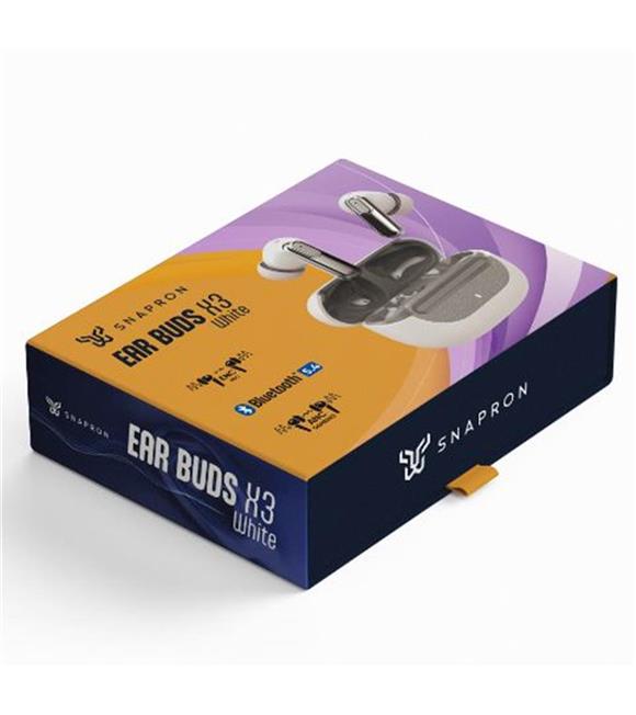 Snapron SNK-9001 ANC Beyaz & ENC Kablosuz Bluetooth 5.4 Kulaki İçi Kulaklık  (Enc Mıc-Anc Gameıng)