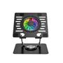 Addison AD-RC36 Steely 360 Derece Dönebilen Fanlı RGB Işıklı Ayarlanabilir Siyah Metal Laptop Stand
