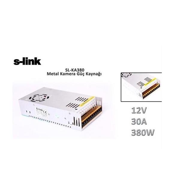S-link SL-KA380 12v 30a 380w Metal Kamera Güç Kaynağı