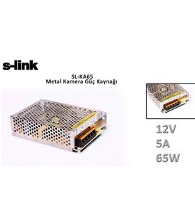 S-link SL-KA65 12V 5A 65W Metal Kamera Güç Kaynağı
