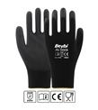 Beybi 7 Beden 12li Paket  Poliüretan Kaplı Pu Touch Siyah Montaj Eldiven  EN388 (3121X)