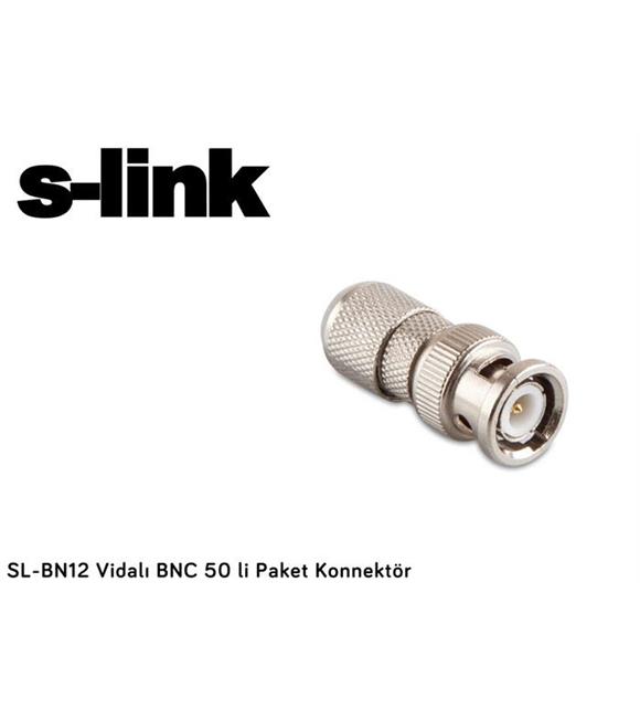 S-link SL-BN12 Vidalı BNC 50 li Paket Konnektör