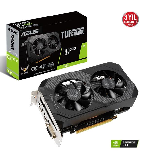 Asus TUF-GTX1650-O4GD6-P-Gaming GDDR6 4GB OC 128-Bit Ekran Kartı (TUF-GTX1650-O4GD6-P-GAMING)