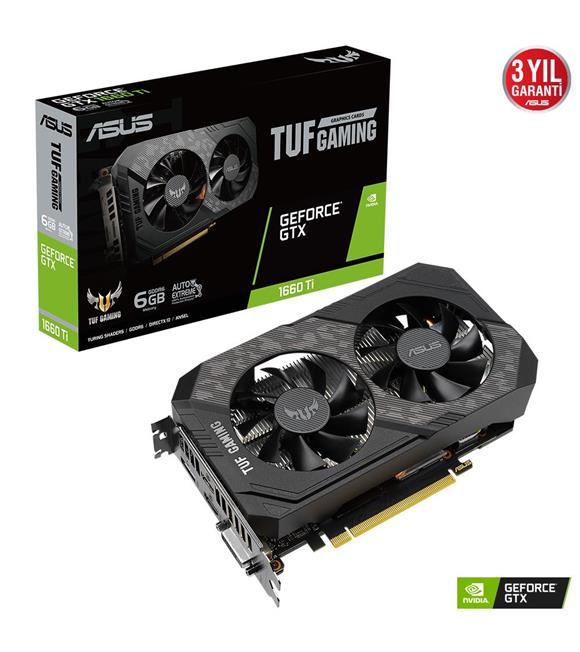 Asus TUF-GTX1660TI-6G-EVO-GAMING GeForce GTX 1660 Ti 6GB TUF Gaming EVO Ekran Kartı