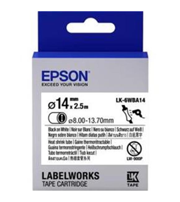 Epson LK-4YBA5 Isıyla Daralan Sarı Üzeri Siyah 5MM 2,5Metre Etiket