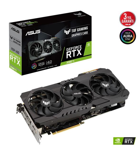 Asus Geforce TUF-RTX3080TI-12G-GAMING 12GB GDDR6X 384bit 1695MHz OC 2xHDMI 3xDP RGB Ekran Kartı