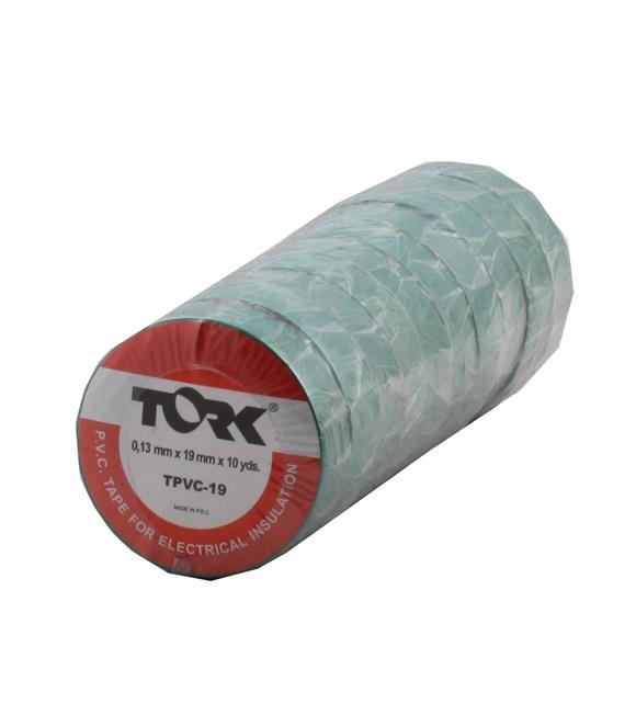 Tork 19mm 10mt Yeşil Elektrik Bantı (10Lu Pk)