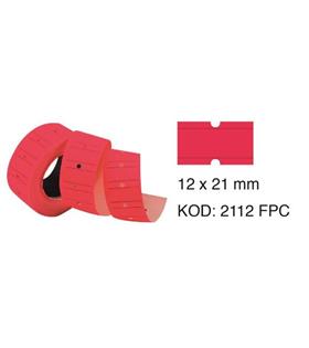 Tanex Fiyat Etiketi Çizgili 12x21 Fosforlu Pembe