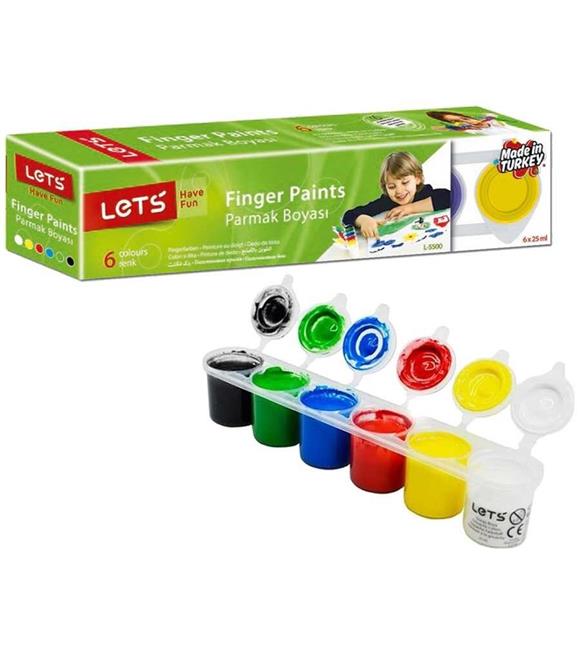 Lets Parmak Boyası 25 ML 6 LI L-5500