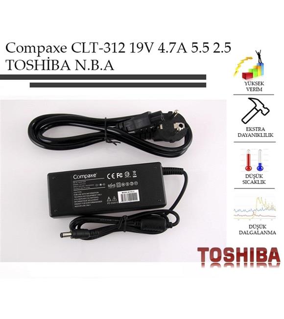 Compaxe CLT-312 19V 4.74A 5.5-2.5 Toshiba Notebook Adaptörü