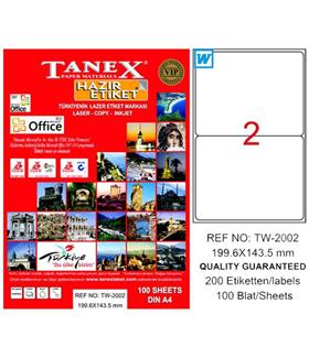 Tanex Laser Etiket 100 YP 199.6x143.5 Laser-Copy-Inkjet TW-2002