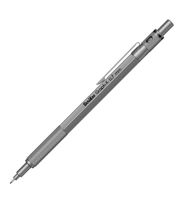 Scrikss Versatil Kalem Graph-X Kurşun Gri 0.7 MM