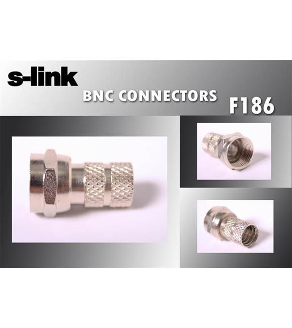 S-link SL-F186 18mm rg6 10lu Paket Erkek Konnektör