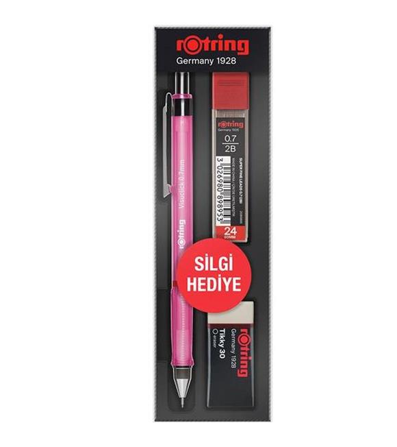 Rotring Okul Seti Visuclick Versatil/Min Silgi 0.7 MM Pembe RO-VK07