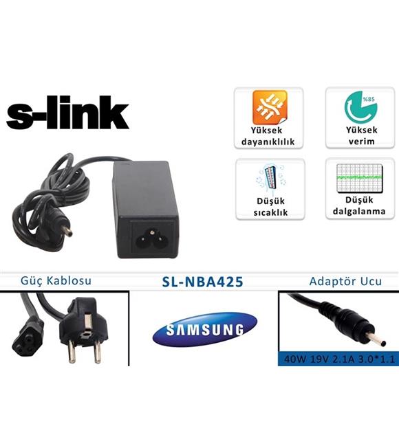 S-link SL-NBA425 40w 19v 2.1a 3.0-1.1 Samsung Notebook Adaptörü