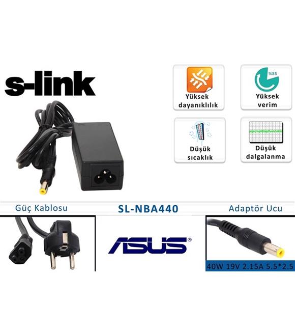 S-link SL-NBA440 40w 19v 2.15a 5.5-2.5 Asus Notebook Adaptörü