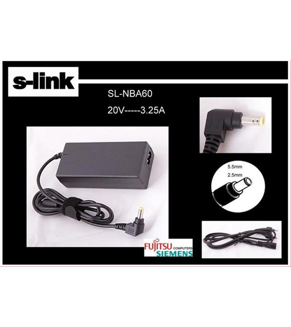 S-link SL-NBA60 20v 3.25a 5.5-2.5 Notebook Adaptörü