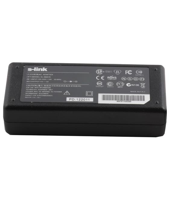 S-link SL-NBA76 75w 15v 5a 6.3-3.0 Notebook Adaptörü