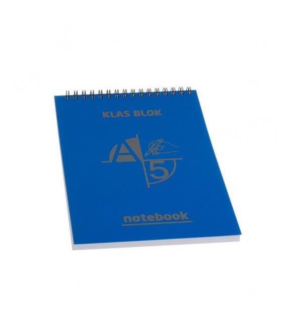 Klas Bloknot Spiralli Plastik Kapak Çizgili 72 YP A5 6 Adet