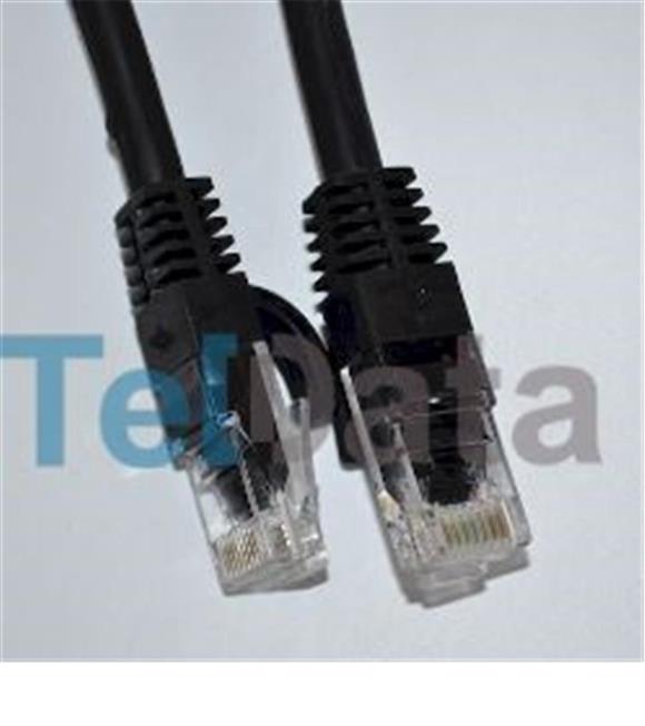 Teldata TLD-100S Cat6 1MT Siyah Utp Patch Kablo