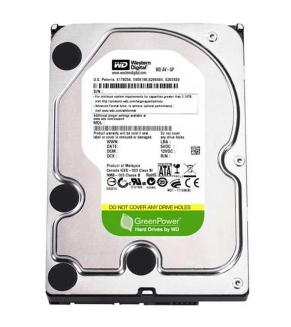 Wd 1TB 3.5" AV-GP WD10EURX SATA 3.0 5400 RPM Harddisk