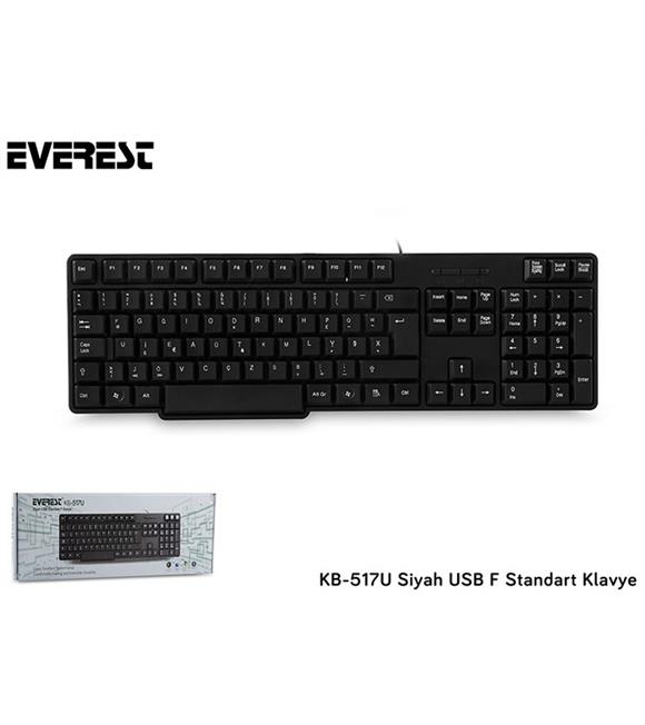 Everest KB-517UF Siyah USB F Standart Klavye