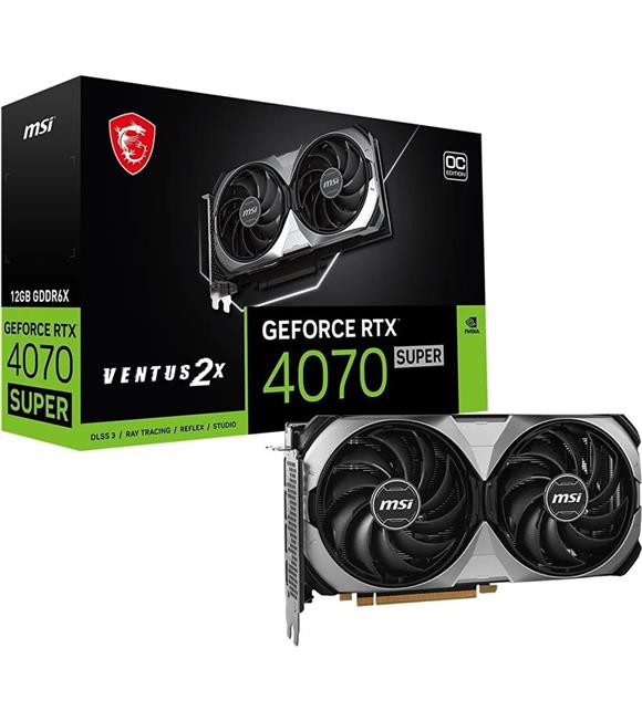 Msı Vga Geforce Rtx4070 Super 12G Ventus 2X Oc 12Gb Gddr6X 192B Dx12 Pcıe (3Xdp 1Xhdmı) Ekran Kartı