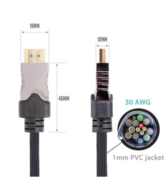 Vcom CG510-3.0 Siyah 3.0MT 1.4V Hdmi-M-Hdmi-M Kablo_1