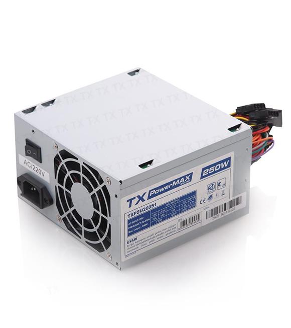 TX TXPSU250S1 PowerMAX 250W 2xSATA, 2xIDE Bilgisayar Güç Kaynağı