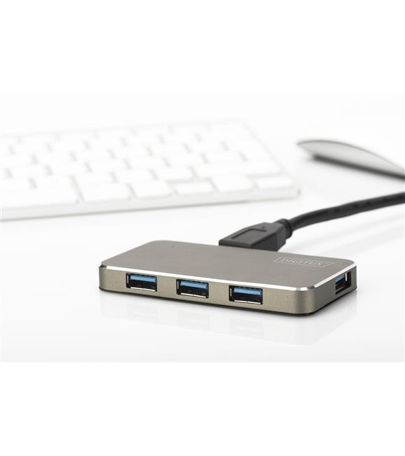 Digitus DA-70240-1 4 Port USB 3.0 Hub, 5V-2A güç adaptörü dahil, alüminyumi DA-70240-1_1