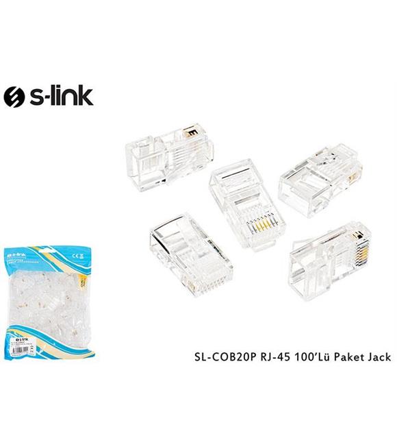 S-link SL-COB26P RJ-45 100 Lü Paket Jack FTP Yeni Nesil