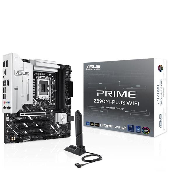 Asus Prime Z890M-PLUS WIFI 7600MHz OC Wi-Fi 7 DDR5 Soket 1851 M.2 HDMI DP mATX Anakart