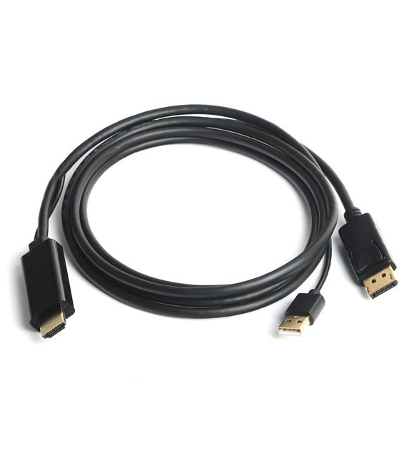 Dark DK-CB-AHDMIXDP2 HDMI to DisplayPort Dönüştürücü 2 Metre USB Güç Kablosu Destekli Kablo_1