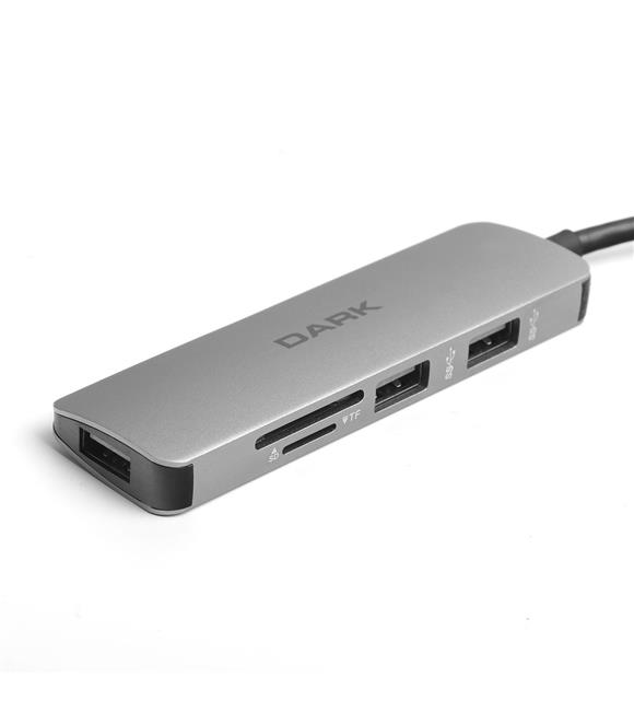 Dark DK-AC-U31X37 USB 3.2 Type-C 5 in 1 TF SD Kart Okuyucu-3x USB 3.2- Çoklayıcı Çevirici HUB_1