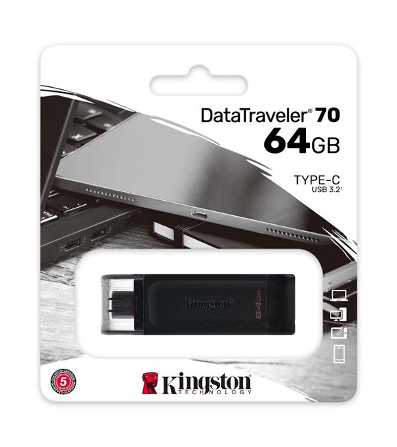 Kingston DT70 64GB USB-C 3.2 Gen 1 Type-C Flash Bellek_1