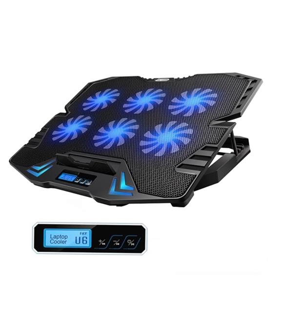 Frisby FNC-5235ST GS6 Notebook Soğutucu (6xFan) LCD Kontrol Panel Metal Izgara 5 Kademeli Yükseklik