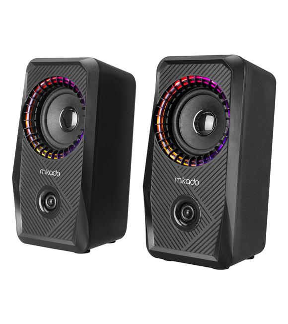 Mikado MD-S26 JOY 2.0 Multimedia 3W-2 Siyah USB RGB Işıklı Gaming Speaker_1