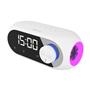 Mikado MD-W7 1200mAh 5W Beyaz Bluetooth-Aux-Derece-Usb-FM (RADYO) Alarmlı Saat Speaker Speaker