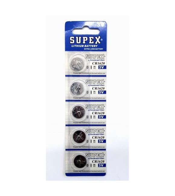 Supex CR1620-C5 3V Lityum Düğme Pil 5