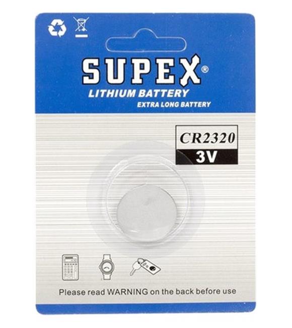 Supex CR2320 3V Lityum Tekli Paket Pil