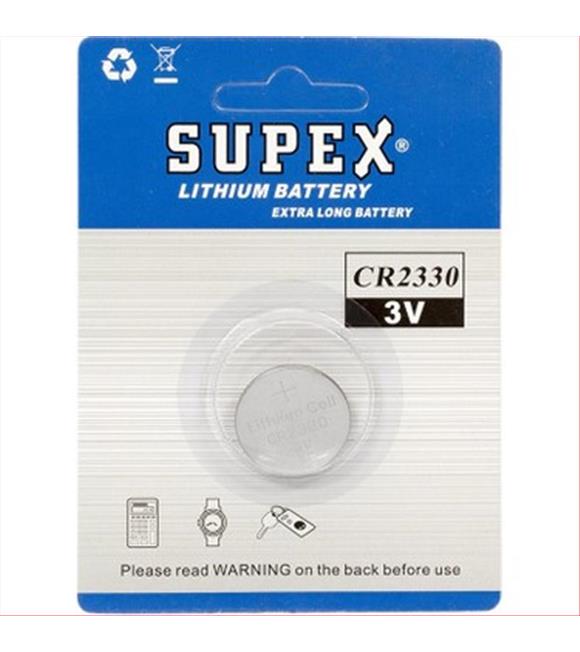 Supex CR2330 3V Lityum Tekli Paket Pil