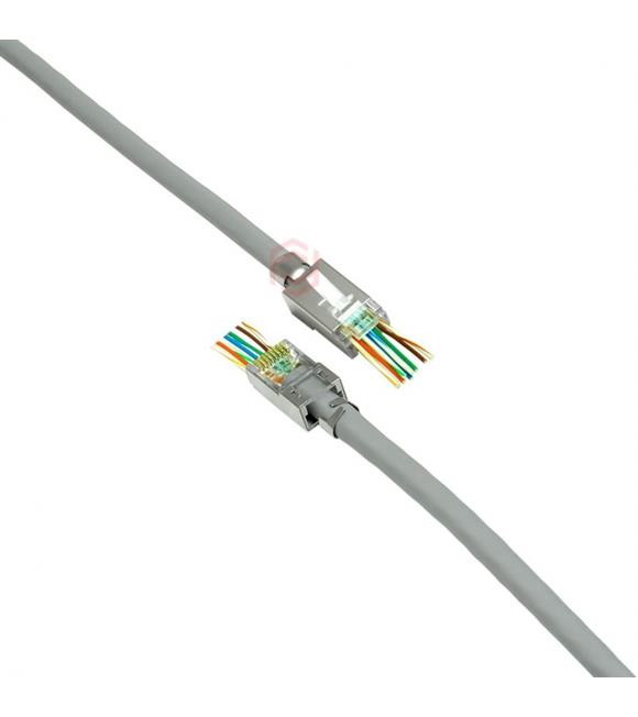 Frisby FNW-RJ4532N CAT6 EZ RJ45 100lü Yeni Nesil Delikli Metal Konnektör
