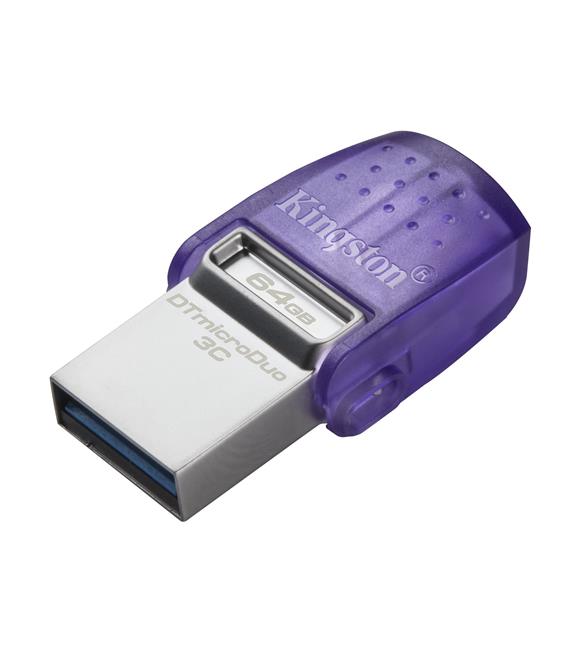 Kingston DTDUO3CG3-64GB DataTraveler microDuo 3C 200MB-s dual USB-A + USB-C Flash Bellek