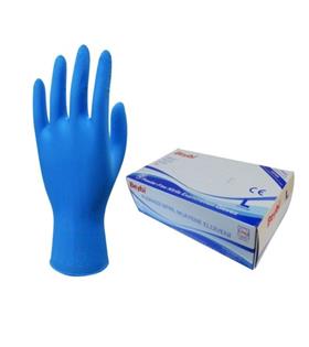 Beybi Pudrasız Nitril Mavi (L) Large Beden Muayene Eldiven 100lü Paket