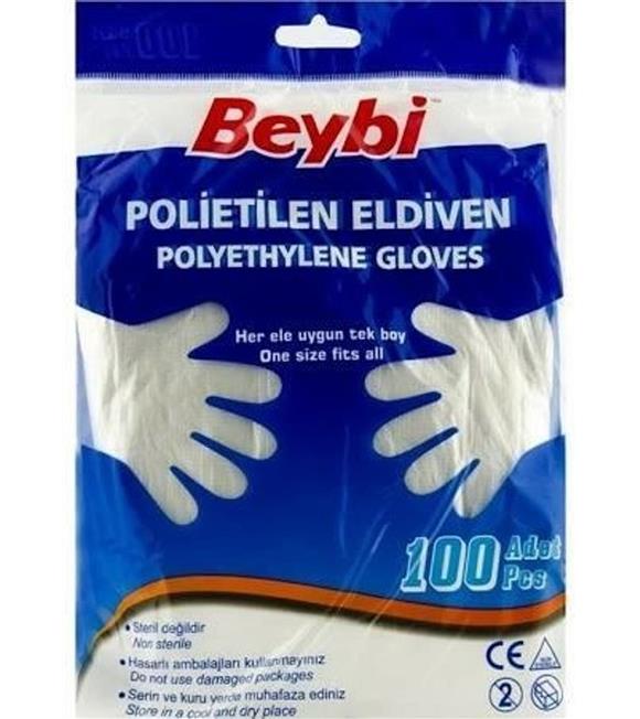 Beybi Polietilen Eldiven 100lü Adet (fIrıncı eldiven)