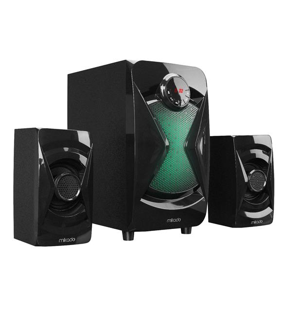 Mikado MD-370BT 2+1 38W Siyah BT-AUX-USB-FM-LED Işıklı Multimedia Speaker