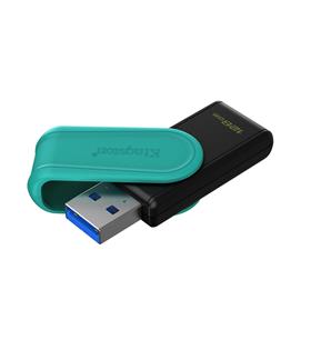 Kingston DTXS-128GB 128GB Portable USB 3.2 Gen1 DataTraveler ExodiaS (Black-Turquoise) Flash Bellek