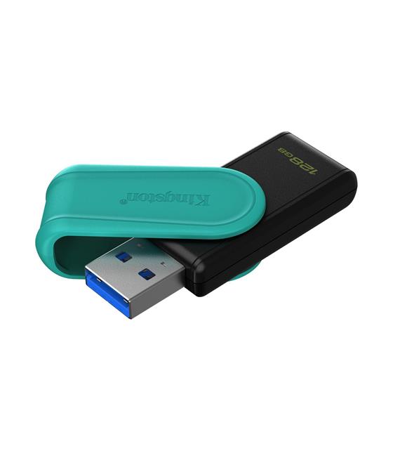 Kingston DTXS-128GB 128GB Portable USB 3.2 Gen1 DataTraveler ExodiaS (Black-Turquoise) Flash Bellek